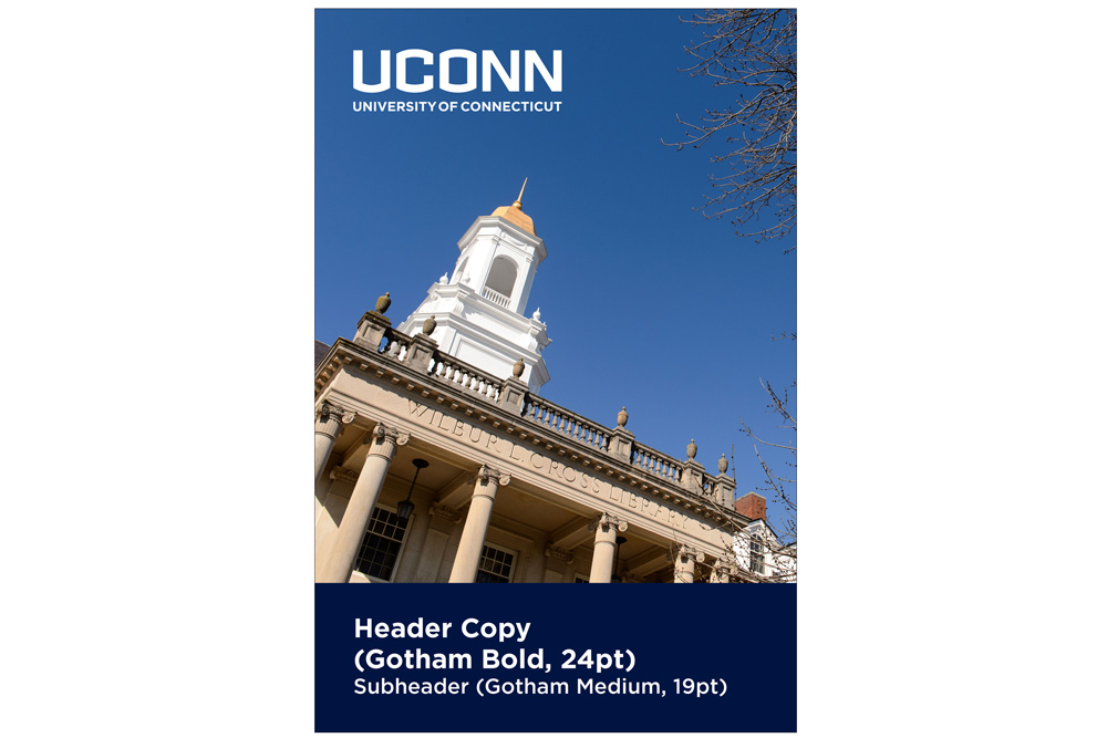 UConn 6x9 vertical postcard example