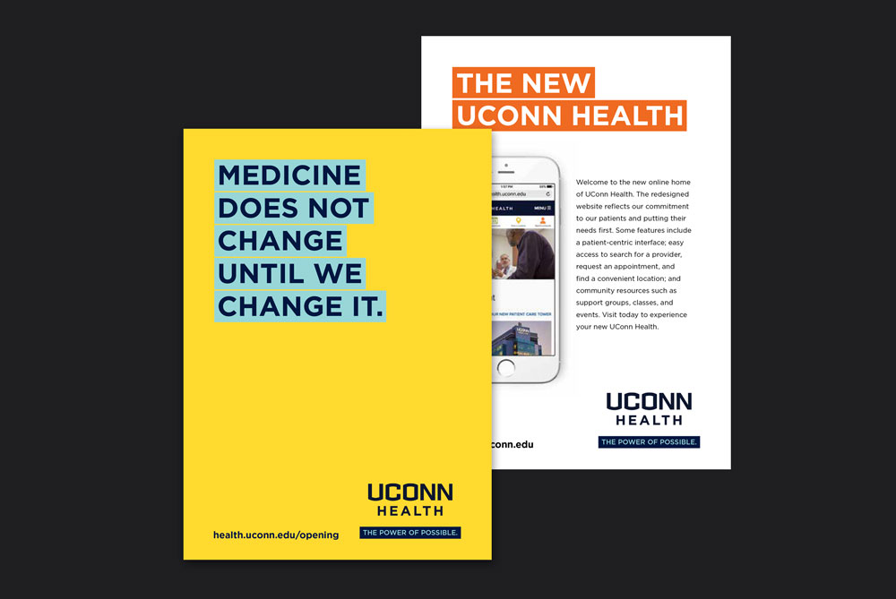 UConn Health table tents