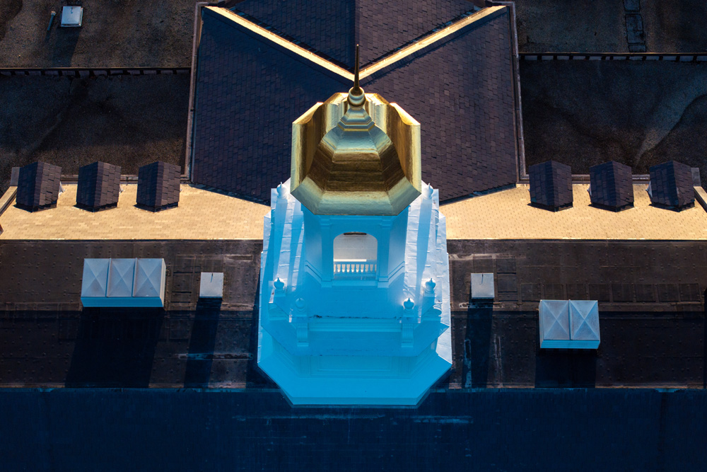 Wilbur Cross cupola from above