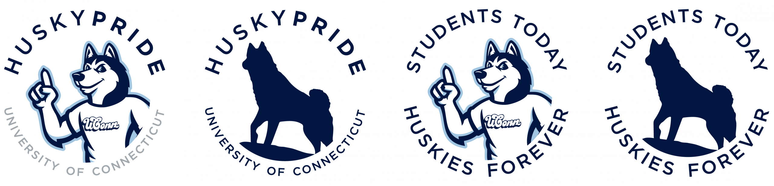 Husky Pride and Students Today Huskies Forever logos