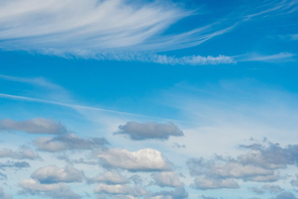 blue sky with clouds