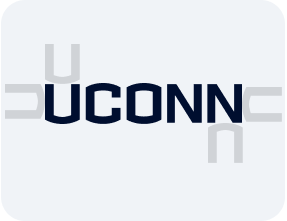 UConn wordmark showing safe space using the height of the "U"