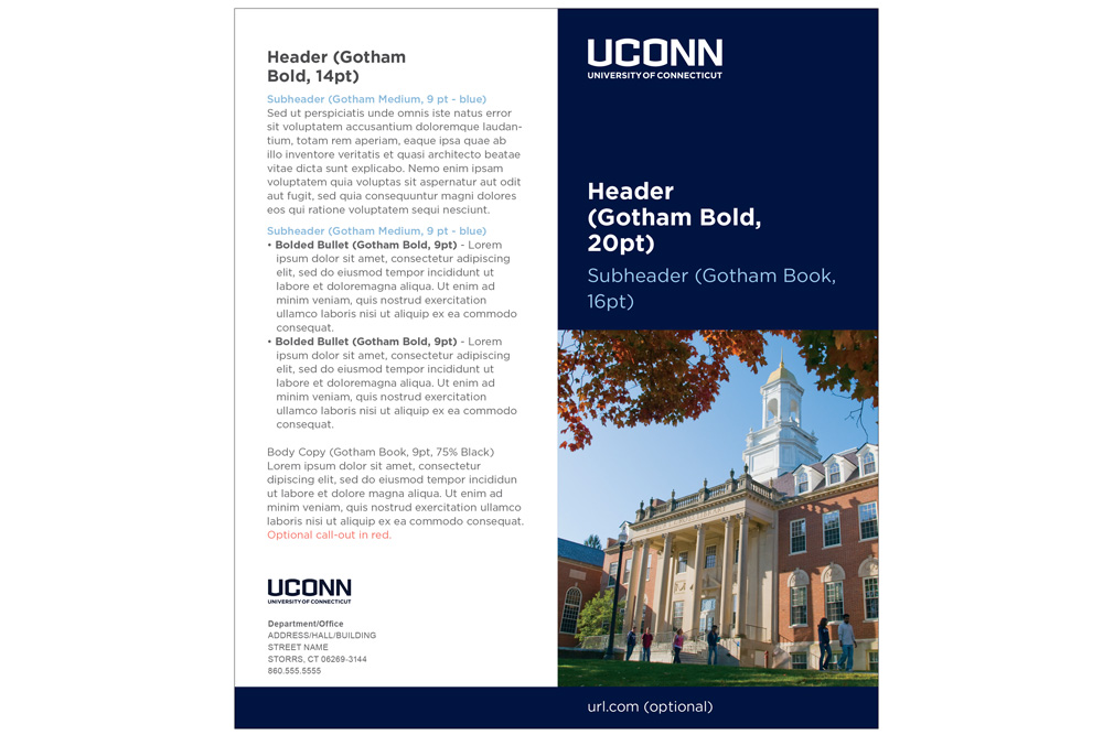 UConn 2-fold brochure example