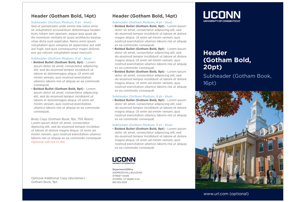 UConn 3-fold brochure example