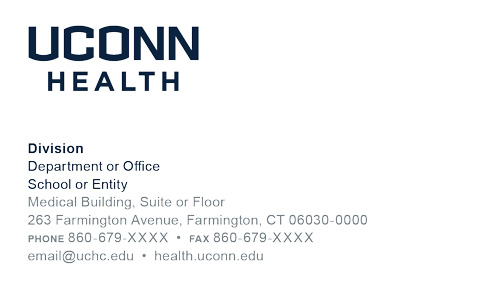 UConn Health appointment card example
