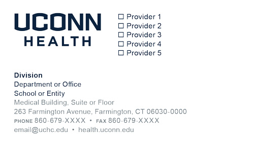 UConn Health appointment card example