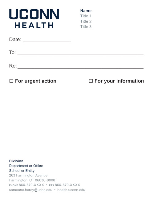 UConn Health memo pad