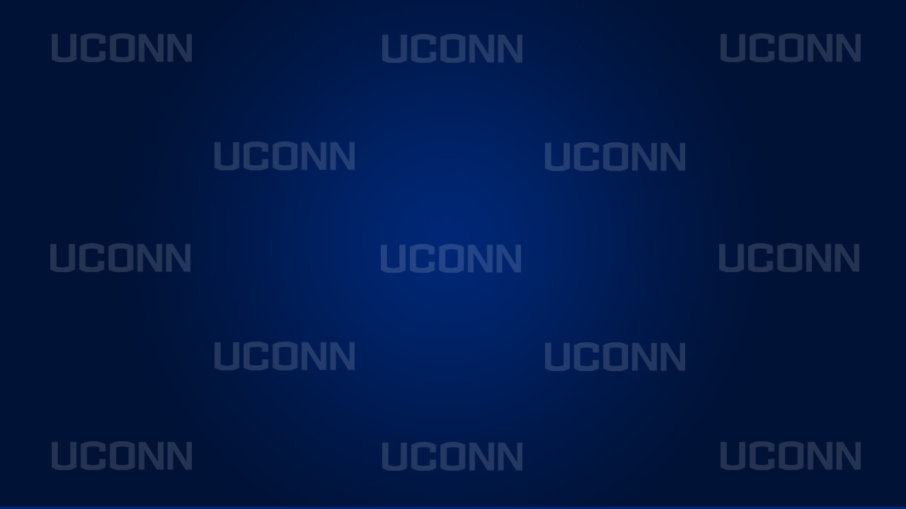 blue gradient background with several uconn wordmarks