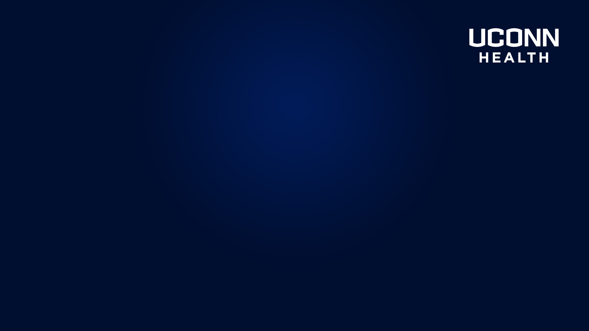 UConn Health blue background with logo