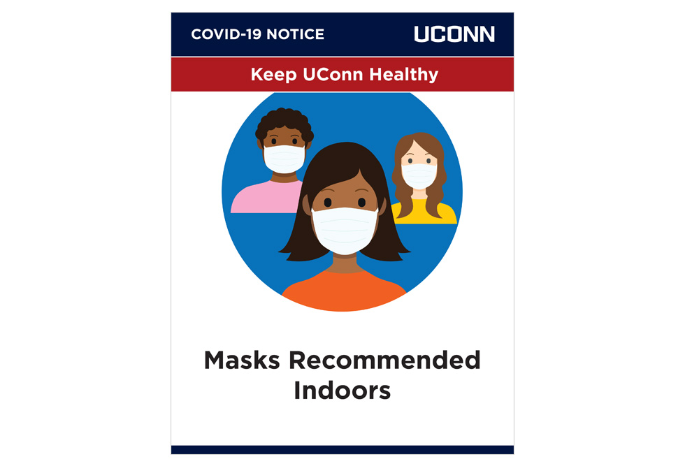 COVID sign : Masks Recommended Indoors